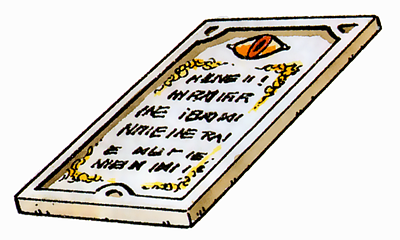 Artwork of Erdrick's Tablet.