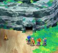 Mermaid's Cave entrance from town. (Cell phone)