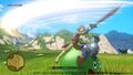 The Luminary riding atop a slime knight in the Definitive Edition of XI.