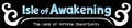 The Island of Awakening's introductory title in English,
