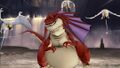 A Great Argon lizard with three Pteranodons in X.