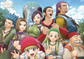 Hendrik, on the upper right, as featured on the Dragon Quest XI Character Book.