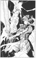 The Princes wielding Erdrick's Sword and the Thunderbolt Blade.