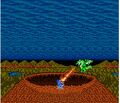 Fighting atop the pit of Giaga in the NES version