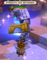 Goldirox regenerating after being given a gold ingot