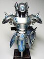 The liquid metal helm and armour as featured in the Dragon Quest Legend Items Gallery.