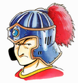 The Warrior from III wearing the iron helmet, circa 1988