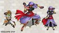 Male and female fortune tellers of the Dwarf, Ogre, & Elf races.