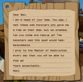 Molly's letter to the Builder