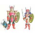 Male and female warriors from Dragon Quest III