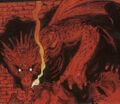 Artwork of a Red Dragon