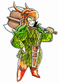 The male warrior from Dragon Quest III wearing dragon mail