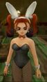 Bunny suit + Bunny ears + Fishnet stockings