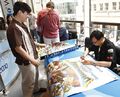 Yuji Horii at the Nintendo Store in New York City.