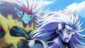 Hym grows silver hair akin to Hadlar's.